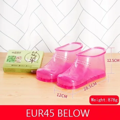 OUSSIRRO/массажные сапоги для ног; домашние тапочки для релаксации; обувь для ухода за ногами; горячий компресс для ног; Замочите стопы; акупунктурная подошва - Цвет: EUR45 PINK