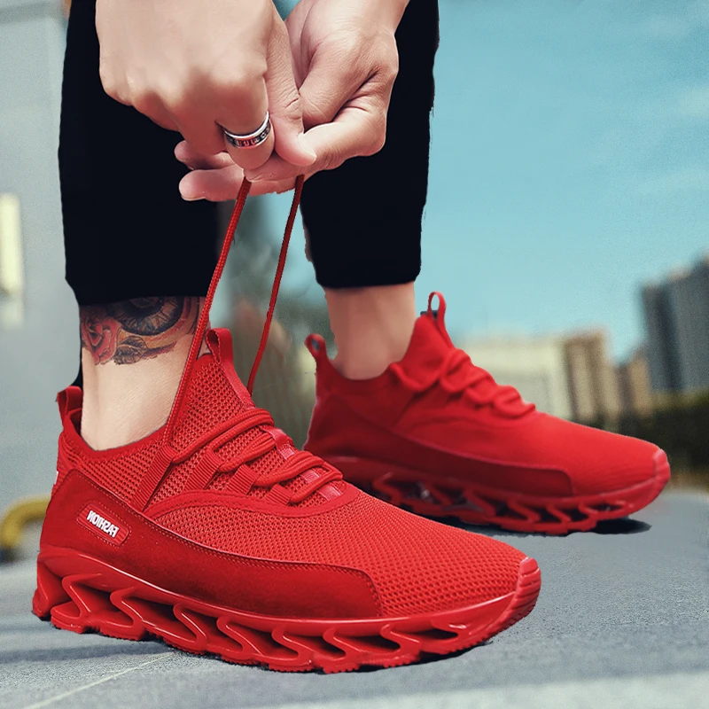 Blade Shoes Plus Size Men's Shoes 47 Breathable Running Shoes Mesh Training Shoes 46 New Style of 2019 Pure Color Casual Shoes Blade Shoes Plus Size Men's Shoes 47 Breathable Running Shoes Mesh Training Shoes 46 New Style of 2019 Pure Color Casual Shoes
