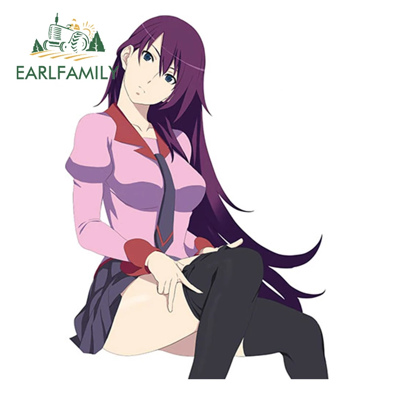 

EARLFAMILY 13cm x 9.4cm Anime Monogatari Series for Senjougahara Hitagi Render Cartoon Beauty Decal Vinyl Car Sticker Waterproof