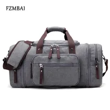 Fzmbai большой Ёмкость одного плеча Дорожная сумка мужская мульти-карманы сумки холст дорожные Чемодан сумка