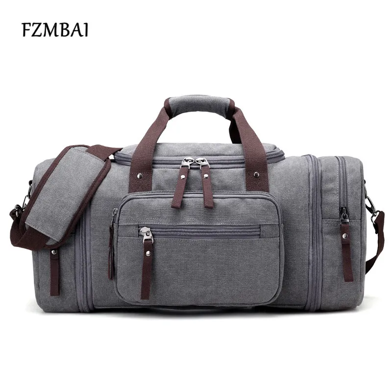 FZMBAI Large Capacity Single Shoulder Travel Bag Mens Multi Pockets