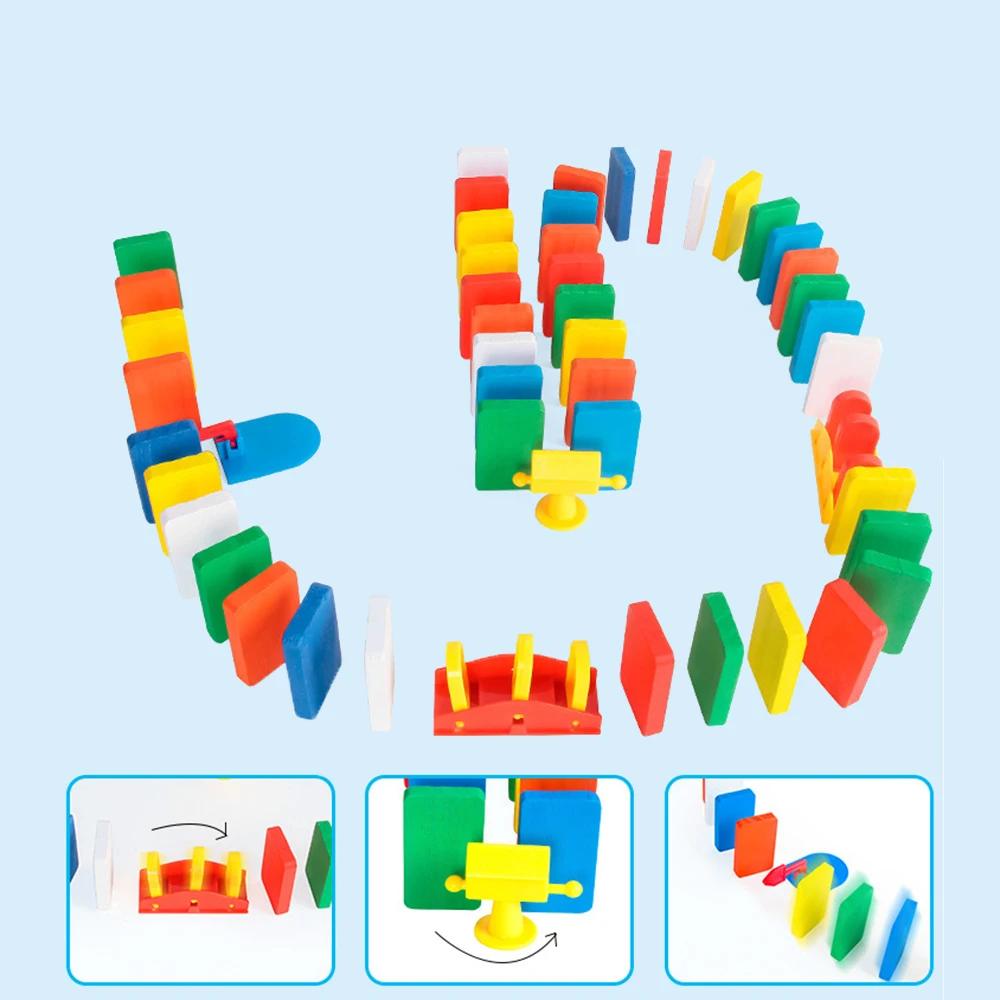 

Children Domino Set Toys Domino Train Domino Blocks Set Building and Stacking Toy Blocks Boys Girls Creative Gifts for Kids