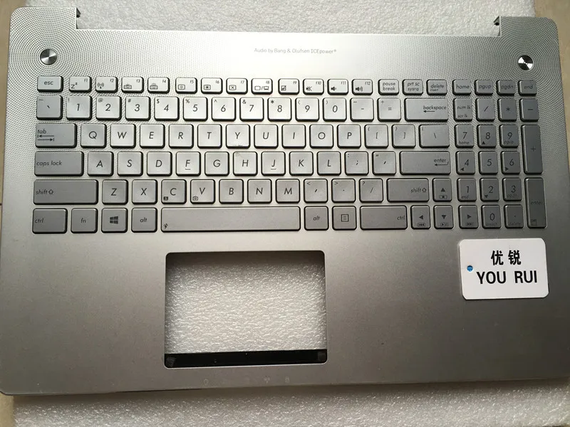 Клавиатура yousui для ноутбука ASUS N550 N550JV Серебряная клавиатура с подставкой верхний