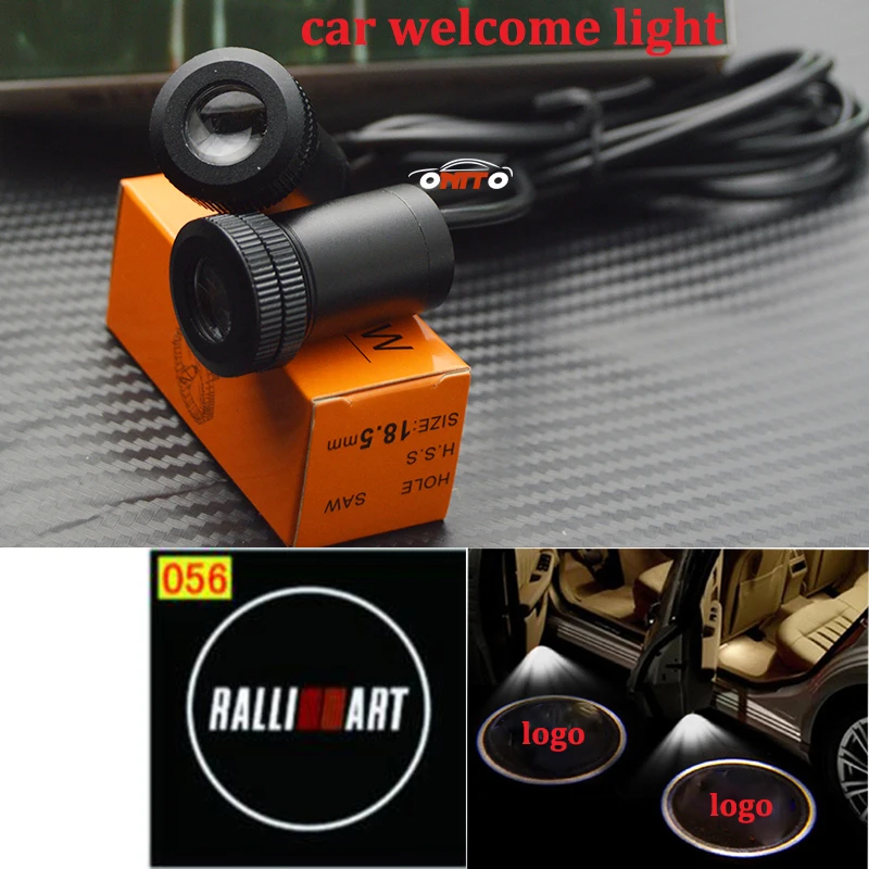 

2pcs RALLIART Car LED Laser Logo Lights Door Welcome Ghost Shadow Projector Door Courtesy Lights for Mitsubishi Lancer 10 9 EX