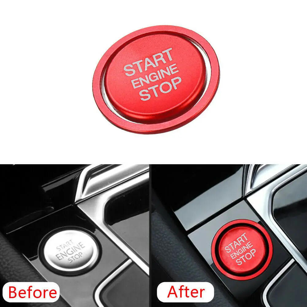2 шт. кнопочный выключатель для запуска двигателя, кольцо для VW Golf 7 MK7 Jetta, однокнопочное Стартовое кольцо