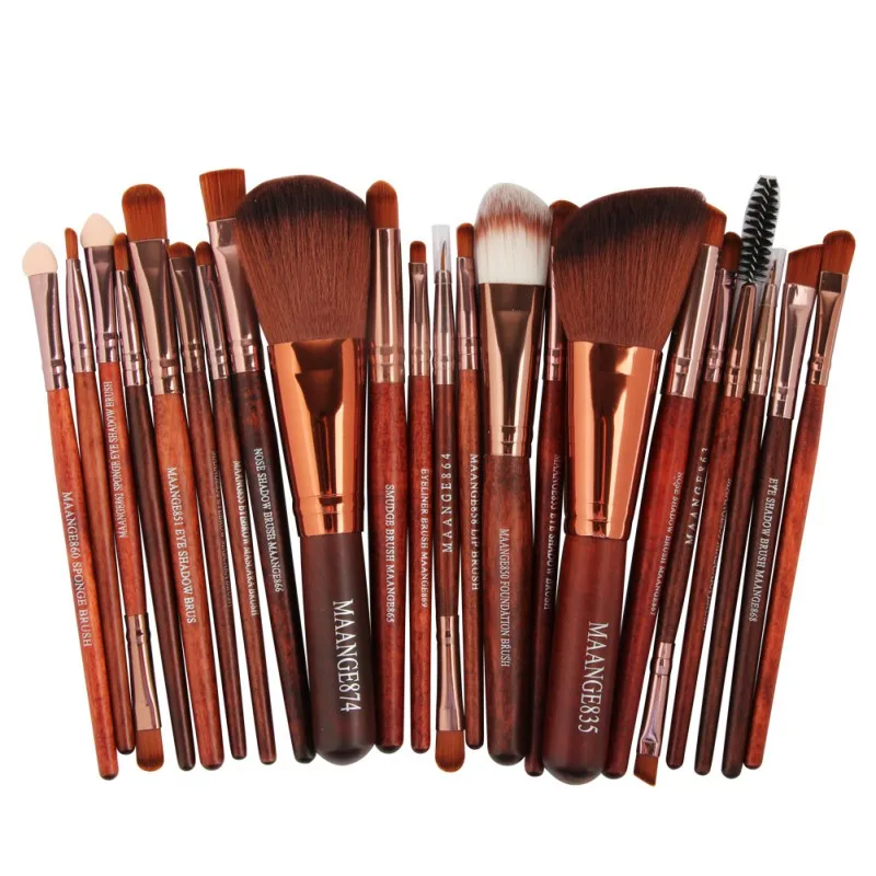 MAANGE 22 шт. профессия щетки установить пудра глаз тени губ Make up Brush инструменты Наборы косметический