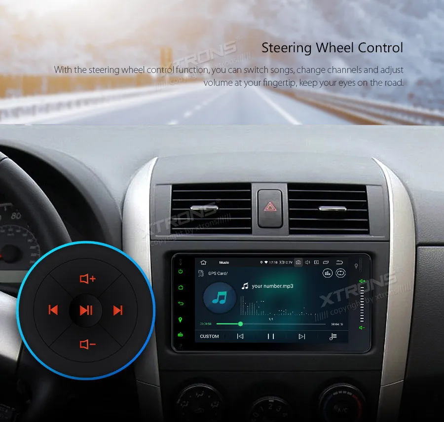 XTRONS 7 &quotандроид 9 0 стерео проигрыватель для Toyota RAV4 Corolla Terios 4runner Prado GPS навигации Plug