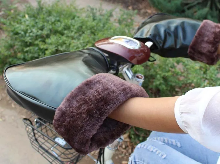 Зимние теплые Мотоциклетные Перчатки со светоотражающей полоской, ветрозащитные водонепроницаемые теплые мотоциклетные ручки