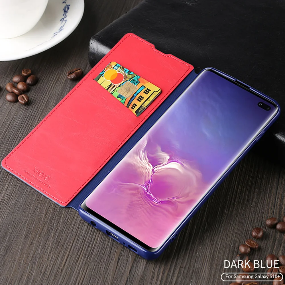 LLZ. COQUE роскошный флип-чехол-кошелек для samsung Galaxy S9 Plus S8 S10 S10E S7 Edge Note 9 противоударный чехол из натуральной кожи для телефона