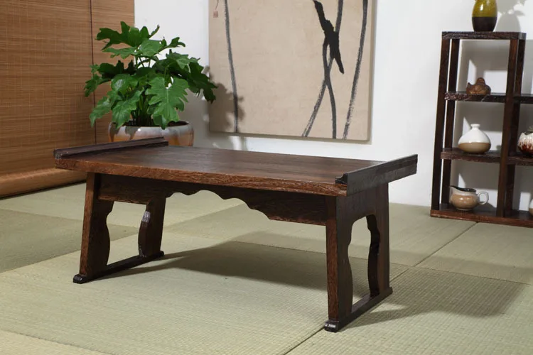 Japanese Antique Tray Table Folding Leg Rectangle 80cm Paulownia Wood Traditional CHABUDAI Asian Furniture Living Room Tea Table