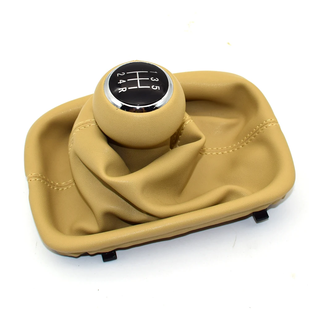 

5 Speed Car Shift Gear Knob With PU Leather Gaitor Boot Collar Cover for Audi A6 C5 1997-2001 A4 B5 1998-2000 A8 D2 5 GEARBOX