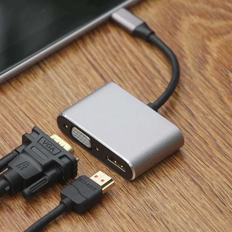 Megoo USB C концентратор док-станция для ноутбука Тип C концентратор VGA HDMI док-станция