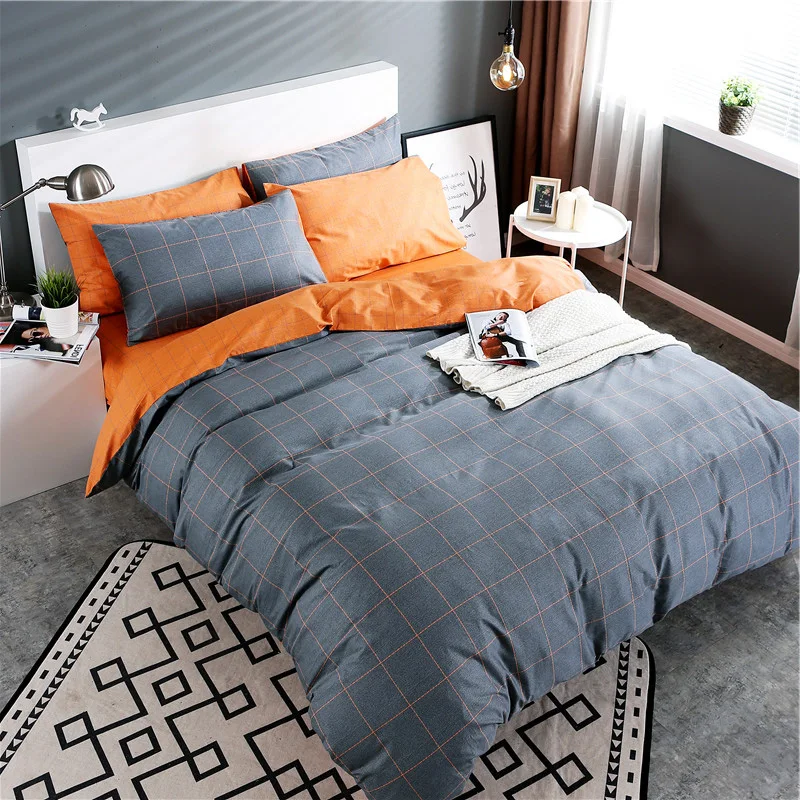 4Pcs 100%Cotton Bedding set King Queen Double Size Bed Set Duvet Cover Bed Sheet set Pillowcases Soft Bedclotehs for