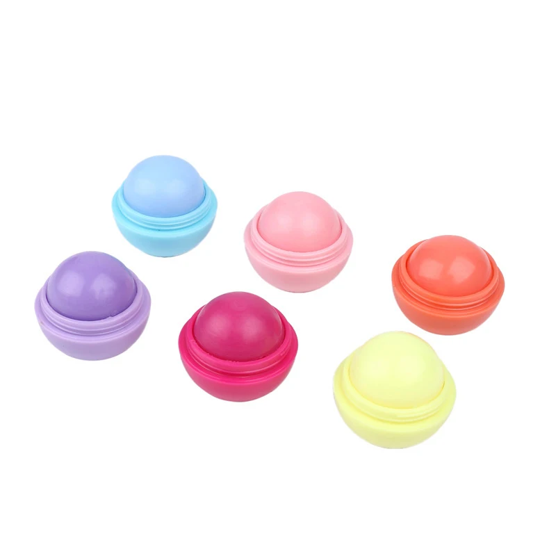 

1pc 6 Colors Round Ball Smooth Lip Balm Natural Plant Moisturizing Lipstick Fruit Flavor Lip Care Smackers Organic Lips Makeup