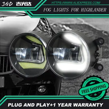 

For Toyota Highlander 2009-2013 LR2 2006-2014 Car styling front bumper LED fog Lights high brightness fog lamps 1set