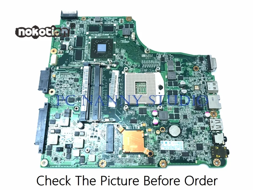 PCNANNY для Acer aspire 4820 4820T материнская плата MBPSE06001 DA0ZQ1MB8D0 HM55 DDR3 Протестирована |