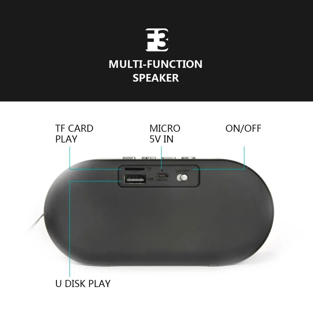 Новое поступление 3 Вт беспроводной Bluetooth динамик сабвуфер MP3 музыкальный плеер