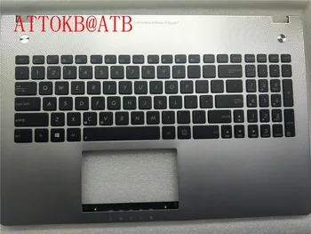 

New English Backlit Keyboard For Asus N56 N56V N56VM N56VZ N56SL N56D N56XI N56VZ with C shell With topcase Silver Shell