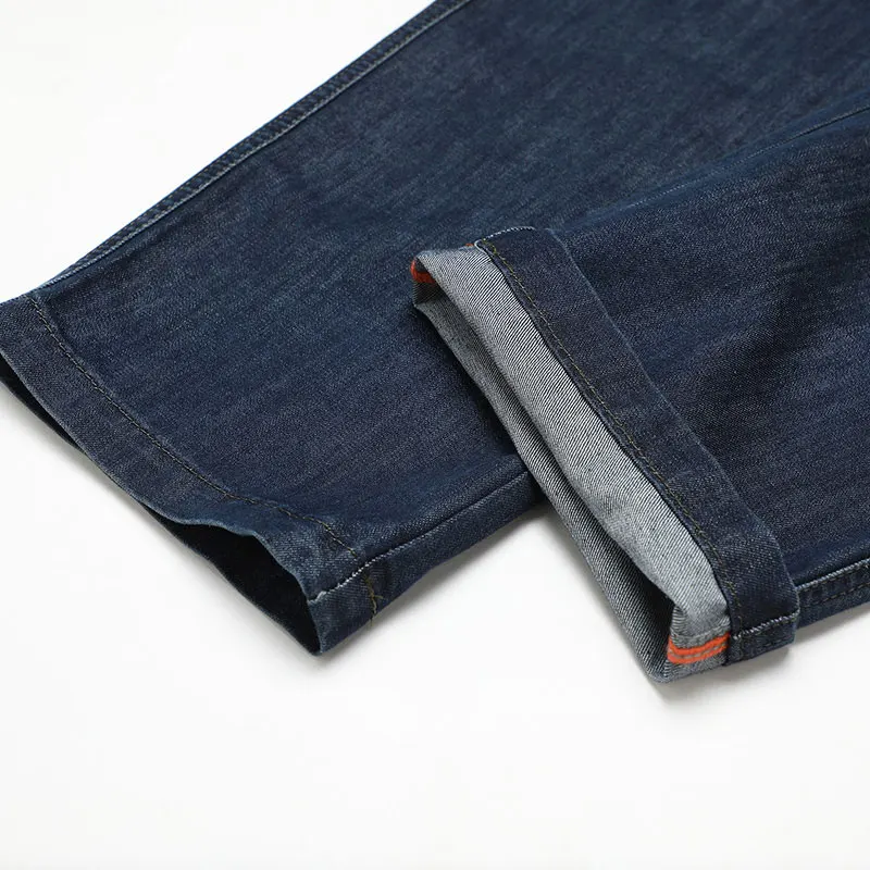Summer JEEP Brand Cotton Cargo Jeans Elastic Men's Casual Full Length Retro Jeans Multi Pockets Cotton Pants Fashion Trousers 44 (10)