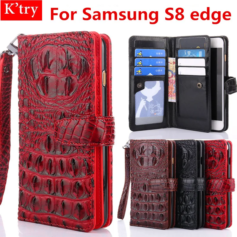 3D Crocodile Style Cover For Samsung Galaxy S8 Plus Luxury Leather Wallet Flip Case 6.2 Inch |