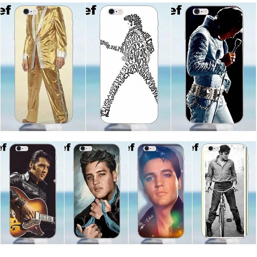 

Suef For iPhone 4 4S 5 5S 5C SE 6 6S 7 8 Plus X Galaxy J1 J3 J5 J7 A3 A5 2016 2017 TPU Phone Case Skin Cover Pop Elvis Presley