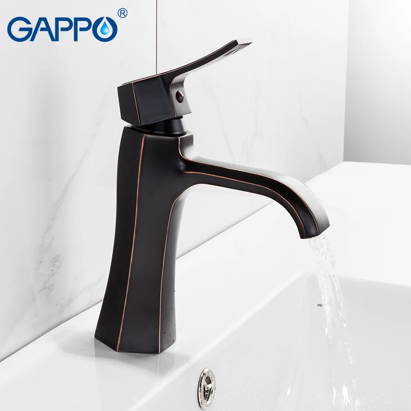 GAPPO смесители для раковины Черный кран ванной комнаты краны воды воды|Смесители