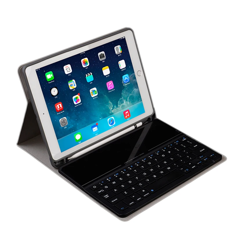 7 Color Backlit 11-Inch Tablet Ultra-Thin Bluetooth Keyboard Case,Abs Material Button,Smooth And Flexible,With Built-In Pen Tr