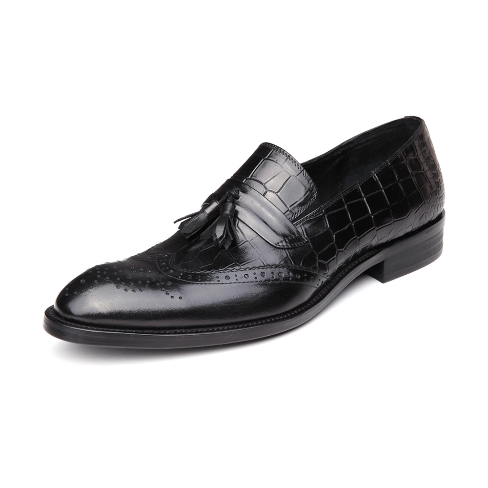Popular men shoes High Quality Famous brand Genuine Leather Pointed Toe