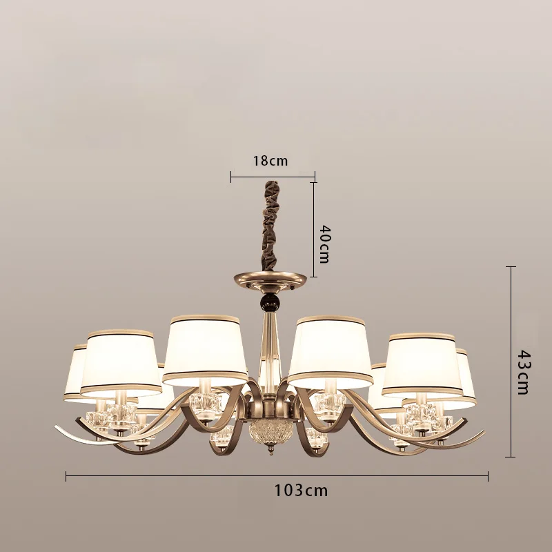 10 lights Люстра, винтажный светодиодный светильник для гостиной, современный светодиодный светильник, Подвесная лампа - Цвет абажура: 10 lights