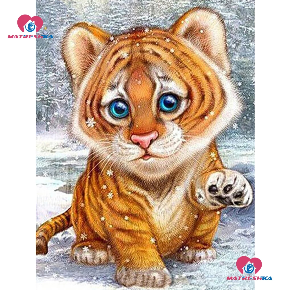 

5D Diamond Embroidery accessories tiger baby Cross Stitch kits DIY Diamond Painting Full Diamond scenery rhinestones Decor gift
