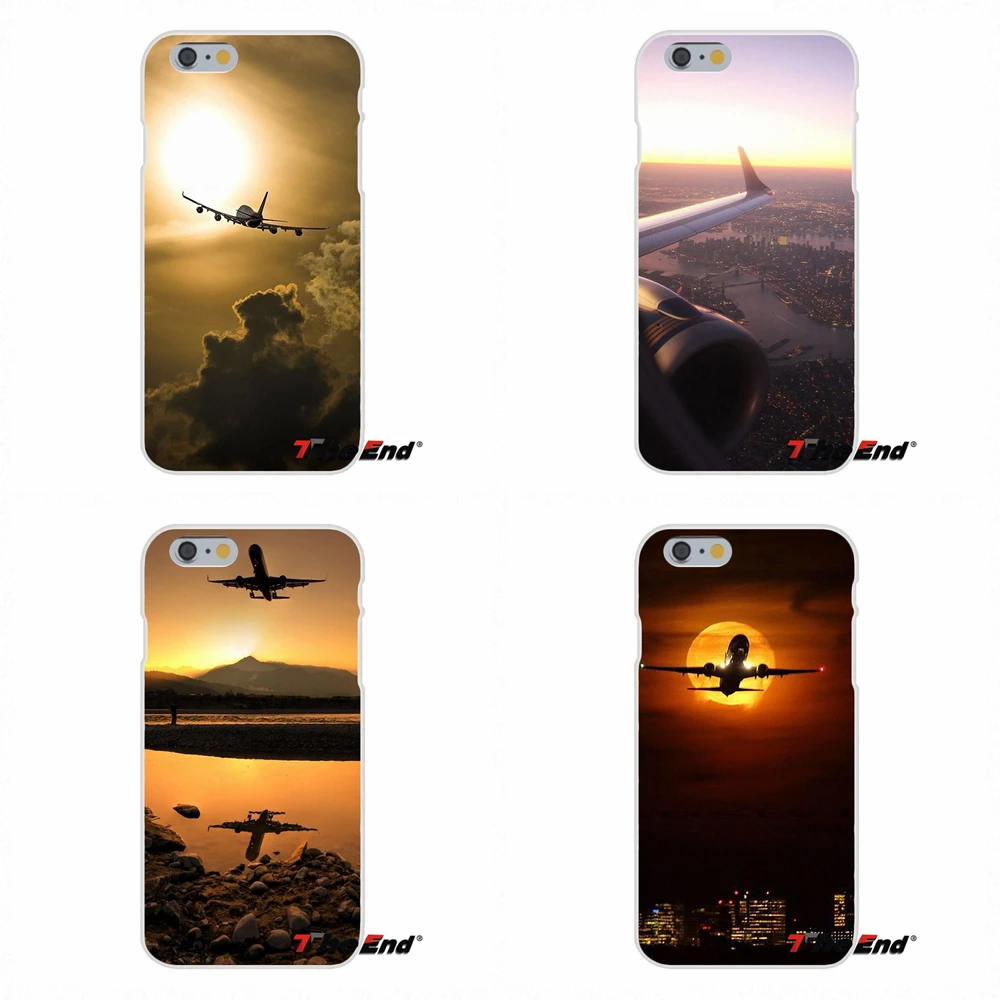 Силиконовый чехол для телефона Samsung Galaxy A3 A5 A7 J1 J2 J3 J5 J7 2015 2016 2017 Amazing Plane With Sunset Glow Theme