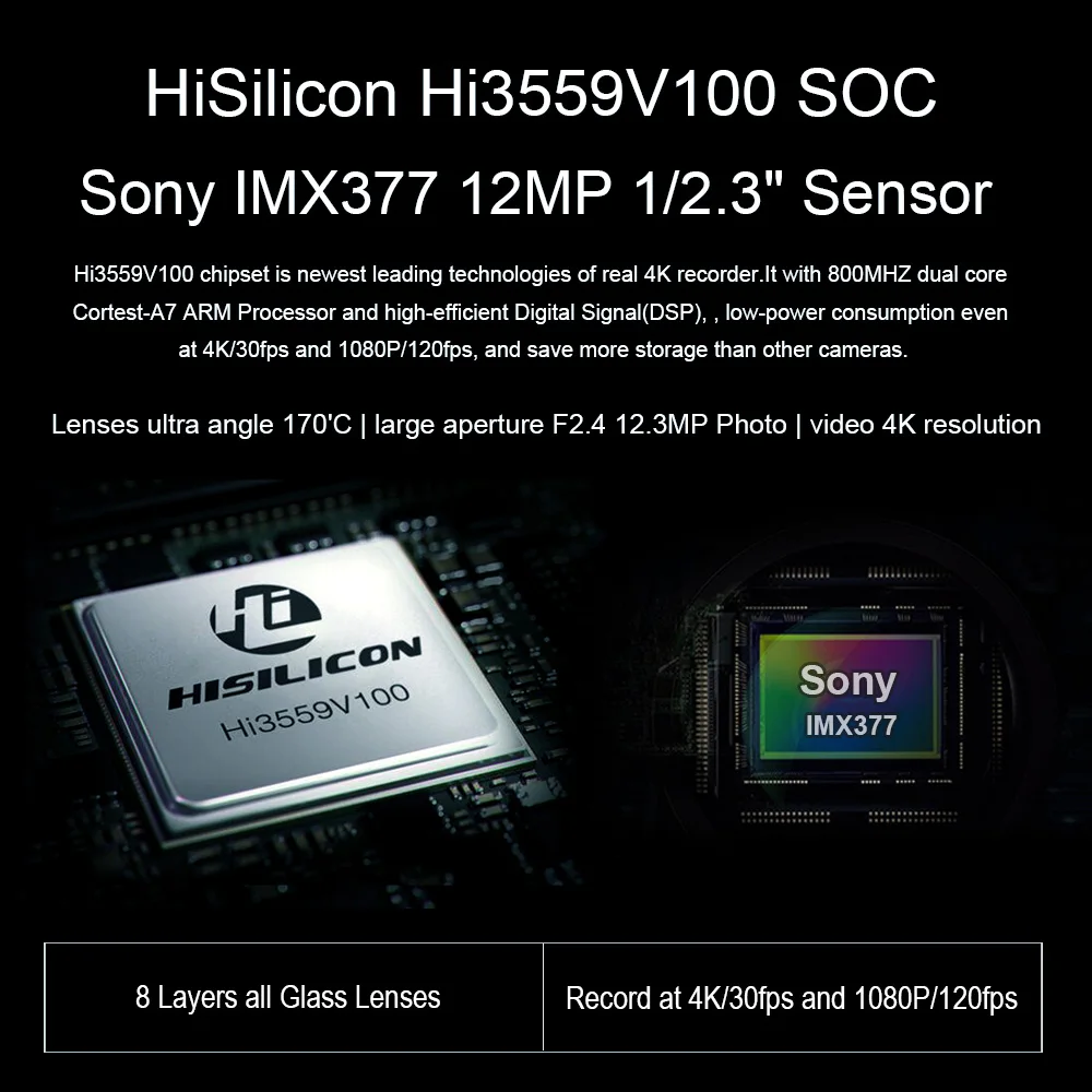 SOOCOO на S300 4 К 30fps действие Камера 2 35 &quotTouch Lcd удаленного Управление
