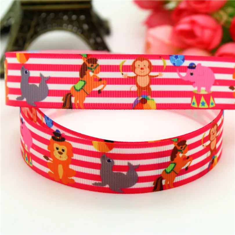 Duwes 7/8 '' цирк Flamingo животные овец печатная корсажная лента hairbow головные уборы украшение партии 22 мм D620