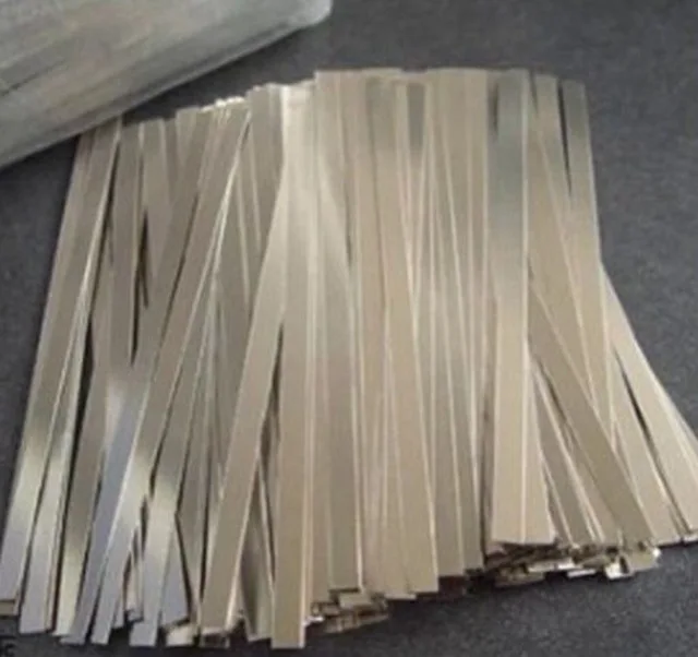 

500pcs 0.1 x 8 x 100mm Nickel Plated Steel Strap Strip Sheets for battery spot welding machine Welder Equipment
