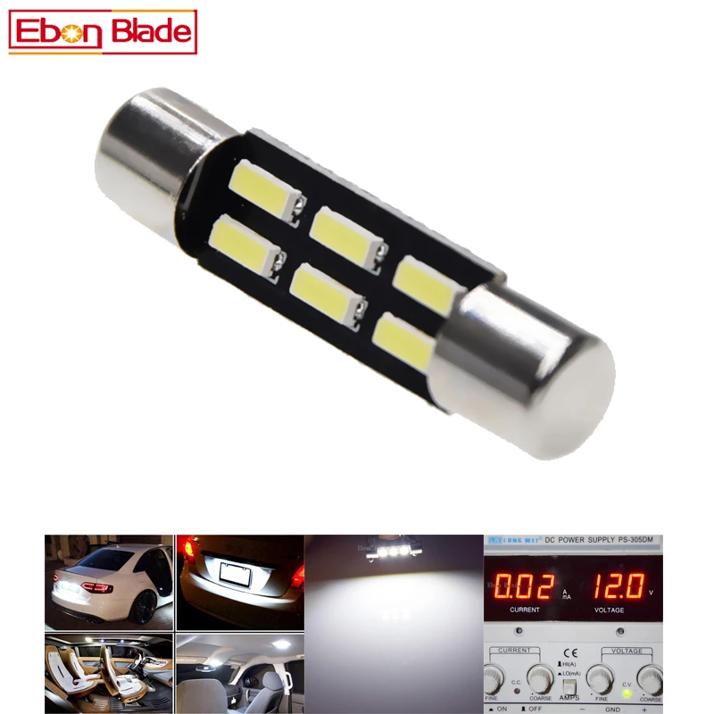 

2Pcs New Rushed C5W LED Bulb 12V Festoon 28mm Auto Interior Dome Map Reading Light 4014 SMD White 6000K Car Styling