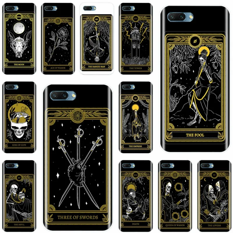 

Cool card black The Marigold Tarot Soft Silicone TPU Phone Case For Huawei MATE 7 8 9 10 20 pro honour 8 9 10 V10 NOTE10 lite