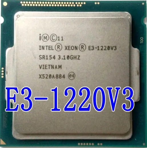 cpu gaming Intel Xeon E3-1220 V3  E3 1220 V3  3.1GHz 8MB 4 Core SR154 LGA1150 CPU Processor E3 1220 V3 processors