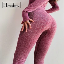 Сетчатые штаны для йоги, спортивные Леггинсы, обтягивающие женские бесшовные легинсы для фитнеса, штаны с эффектом пуш-ап, эластичные штаны для тренировок и бега