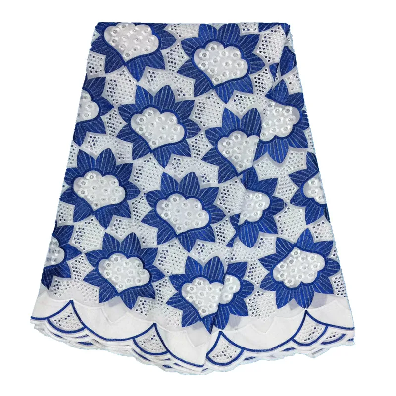 Оптовая продажа швейцарская вуаль кружева цветок вышивка 100% хлопок ткань с