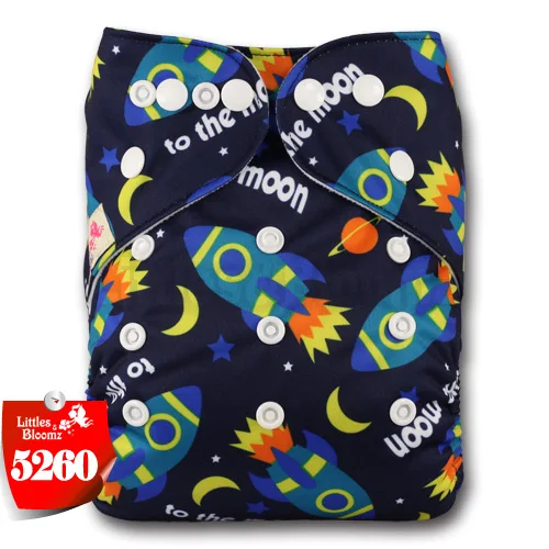 [Littles&Bloomz] новые детские один размер Многоразовые вкладыши для тканевых подгузников крышка Обёрточная бумага для Применение с плоским крышам или приталенные пеленки - Цвет: 5260