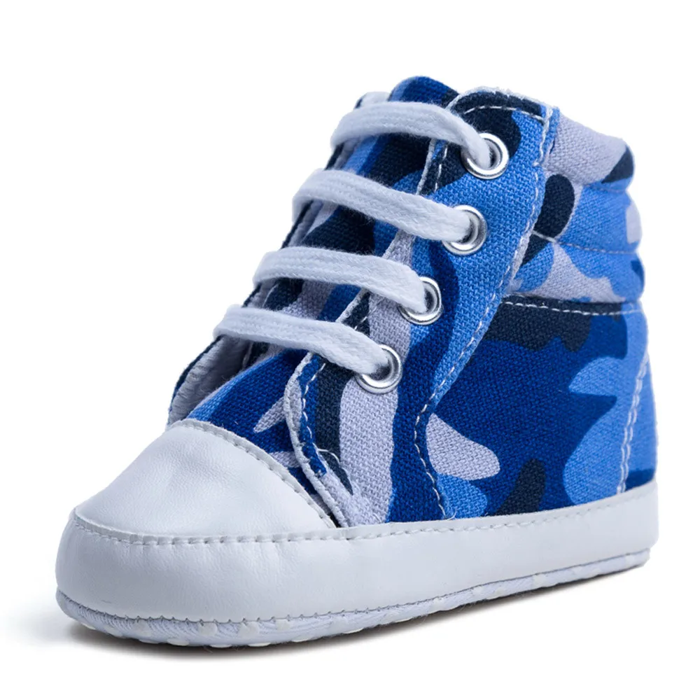 Infant Shoes Newborn Baby Infants Girl Boy Fashion High Top Camouflage Comfortable Soft Anti-slip Canvas Shoes bebek ayakkabi