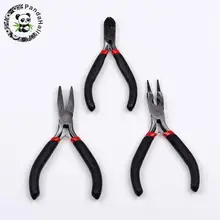 Наборы ювелирных изделий DIY, полировочные круглогубцы, плоскогубцы и плоскогубцы для боковой резки, черный, 110~ 125x60~ 70 мм; 3 шт./компл