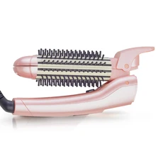 RIWA отрицательный ионный Профессиональный паровой выпрямитель для волос Расческа керамическая Складная ручка мини-плойка вращающаяся щетка RB-8310