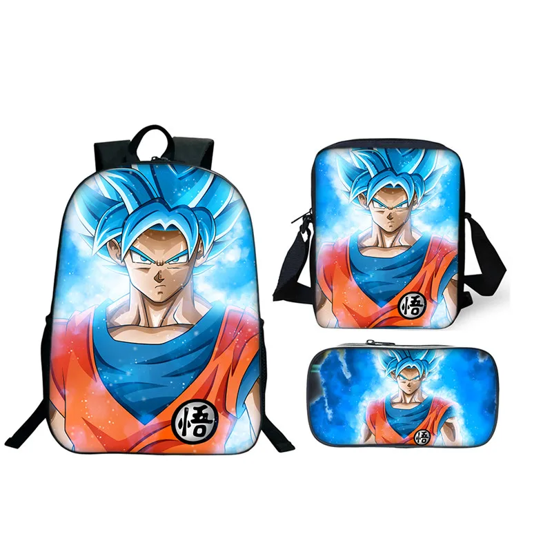 3 шт./компл. аниме Dragon Ball Z рюкзак Super Mario мини сумки школьный пенал для карандашей студентов лучшие подарки для детей Сон Гоку школьные сумки 9 - Цвет: 14