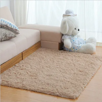 

Carpets For Living Room Shaggy Ivory Wool Rug Anti-skid Carpet Floor Bedroom Soft Mat Carpets Kids Room Home