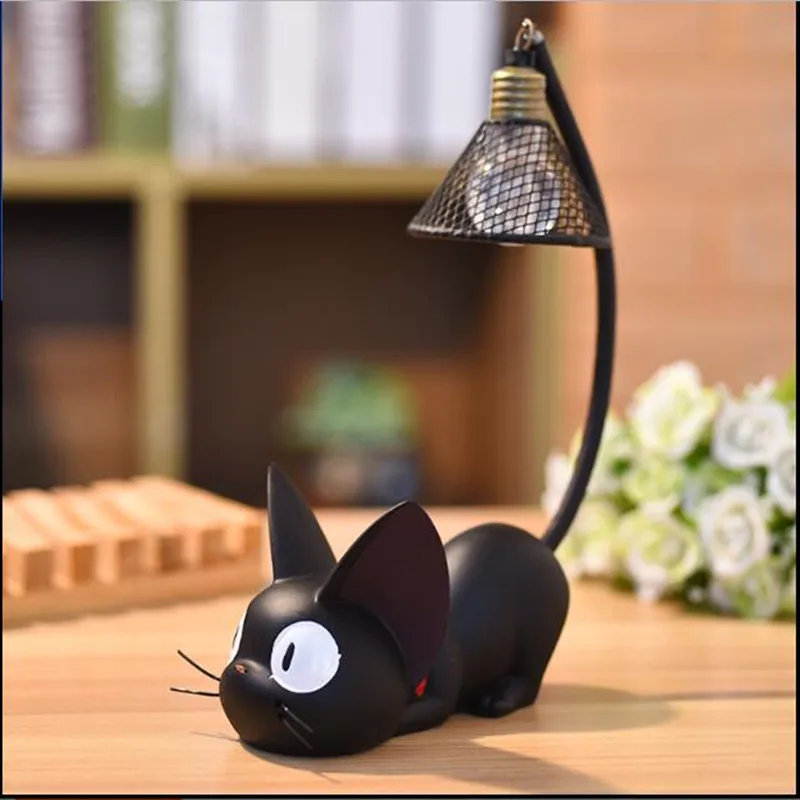 Zakka Mini милый черный светильник ночник настольная Смола миниатюры украшения дома