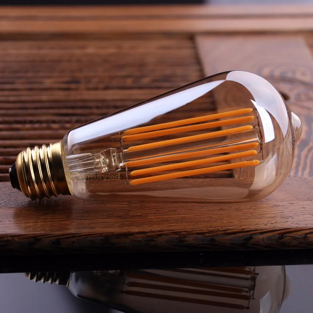 Lâmpadas Led e Tubos edison st64 estilo de ouro, Tensão : 220v