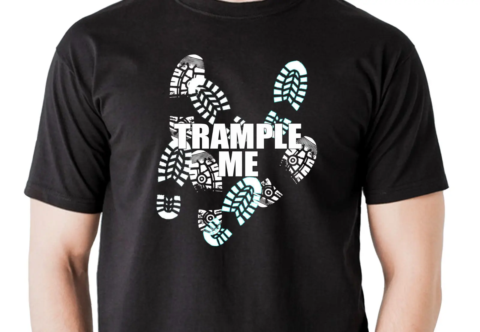 Топы летняя крутая забавная футболка Футболка с принтом Trample Me обувь для ног