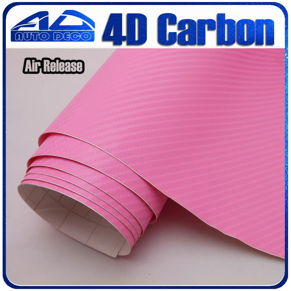 Wholesale 4d Carbon Fiber Vinyl Pink Carbon Sticker Film For Car