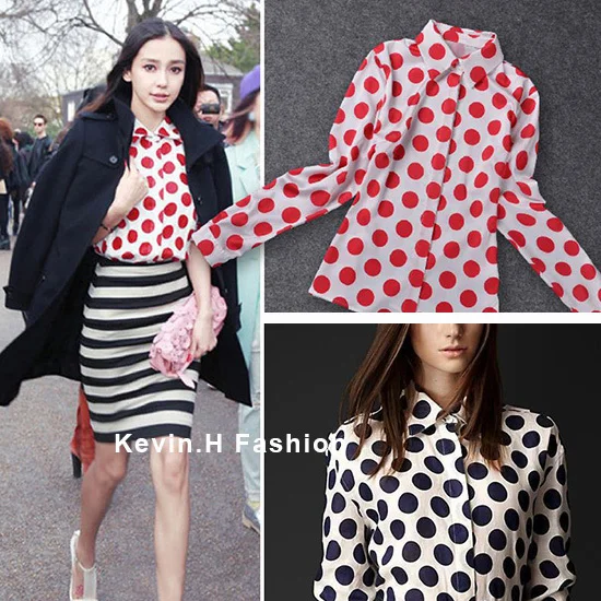 big polka dot blouse